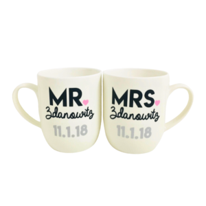 Couple Mug Set - Mr and Mrs - Last Name