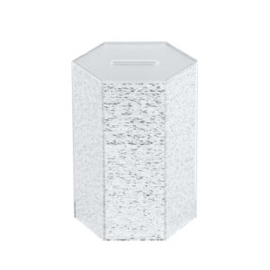 Silver Acrylic Tzedakah Box - Feldart