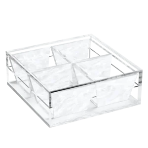 Large Marble Dip Dish with Magnetic Lid - Feldart